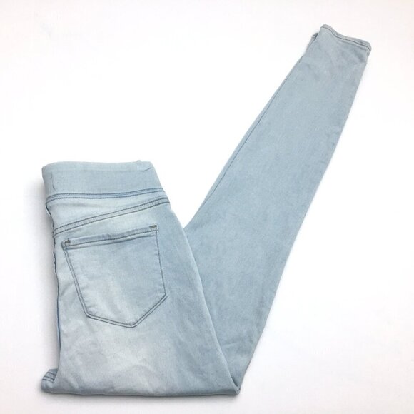 Old Navy Women's Jeans Rockstar Pull On Elastic Waist Straight Leg Light Wash 2T - Picture 8 of 8